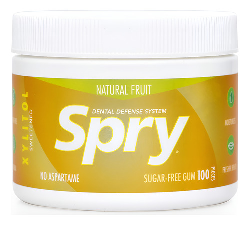 [SPRSFGUFR100] Spry Dental Defense System Sugar Free Gum Fruit 100pc