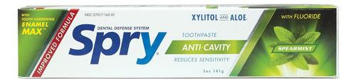 Spry Toothpaste Spearmint Anti Cavity 141g