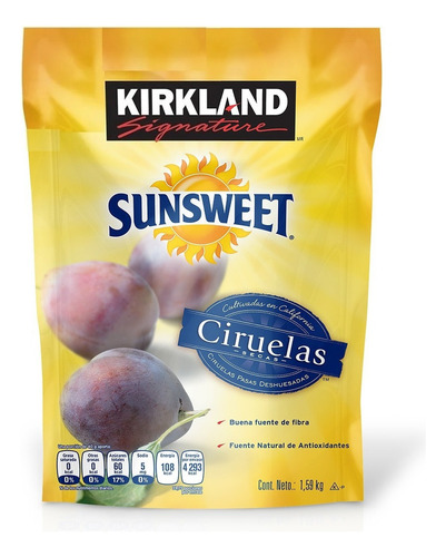 [KIR-10-CPAS-1590-F] Sunsweet Ciruela Pasas Deshuesadas Secas 1.59kg