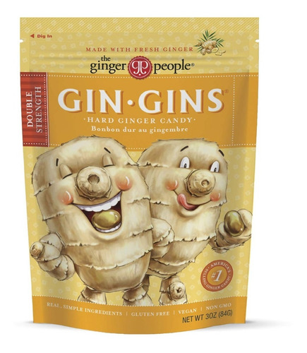 [GING-07-DJEN-84] The Ginger People Ginger candy Gin Gins 84g