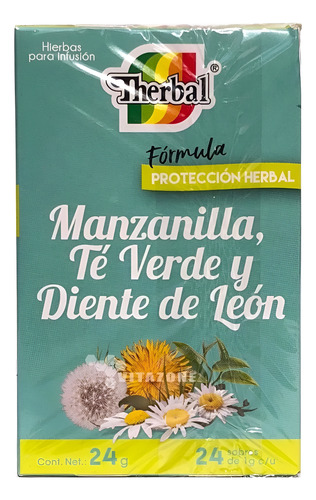 [THER-22-MVDL-24-F] Therbal Te Manzanilla Te Verde Y Diente De Leon 24sobres