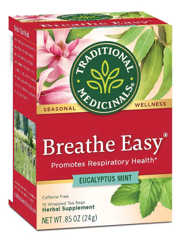 [TRMEBREAEUMI16] Traditional Medicinals Breathe Easy Eucalyptus Mint 16bags