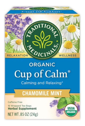 Traditional Medicinals Cup Of Calm Chamomile Mint 16bags