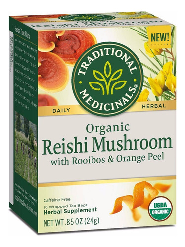 Traditional Medicinals Reishi Mushroom With Rooibos 16bags