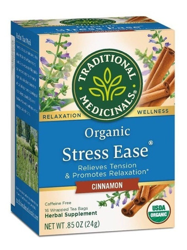 Traditional Medicinals Stress Ease Lemon Verbena Mint 16bags