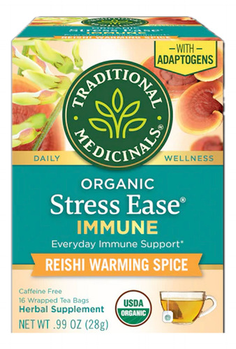 [TRMESEI16] Traditional Medicinals Stress ease immune Reishi Warming Spice 16bags