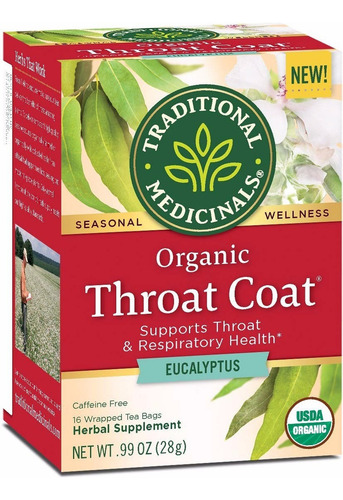 Traditional Medicinals Throat Coat Eucalyptus 16bags