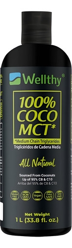 Wellthy 100% Aceite Coco MCT 1l