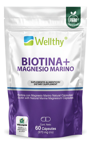 Wellthy Biotina Con Magnesio Marino 60caps
