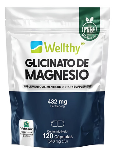 Wellthy Glicinato de magnesio 120caps
