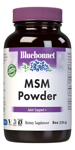 [BLU-21-MSM-226] Bluebonnet Msm Powder Methylsulfonylmethane Sulfur 226g - Neutro