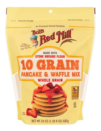 [BRM-12-HHWA-680] Bobs Red Mill 10 Grain Pancake & Waffle Mix Integral 680g