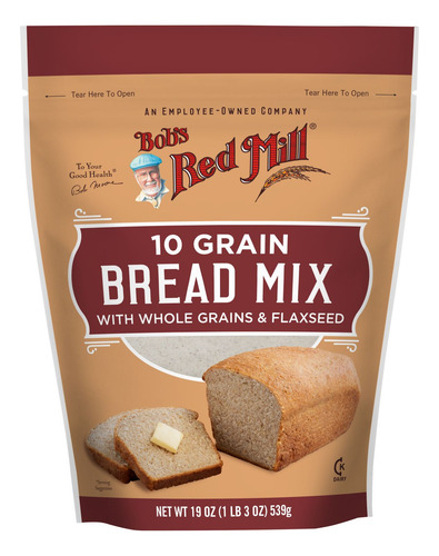 [BRM10GBRMIX539] Bobs Red Mill 10 grain bread mix 539g