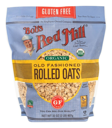 [BRM-11-AROL-907] Bobs Red Mill Old fashioned rolled Oats organic gf 907g