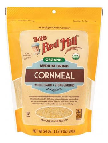 [BRM-12-OMGC-680] Bobs Red Mill Organic Medium Grind Cornmeal 680g