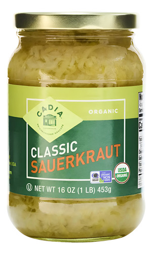 [CDOSCA473] Cadia Organic Sauerkraut Col Agria Tradicional 473 Ml