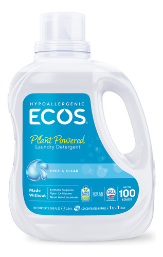[ECOSLDETFC2960] Ecos Laundry detergent free & clear 2.96l