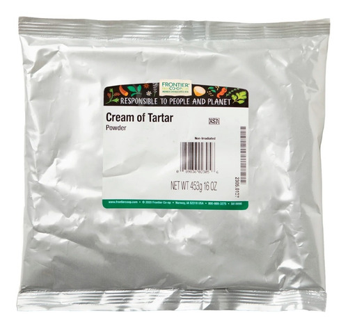 [FRON-20-COT-453] Frontier Co-op Cream Of Tartar Powder 453g