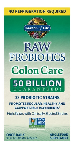 [GOL-21-PRCC-30C] Garden Of Life Raw Probiotics Colon Care 30caps
