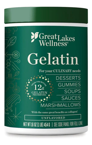 [GRLABEGE454] Great Lakes beef gelatin 454g