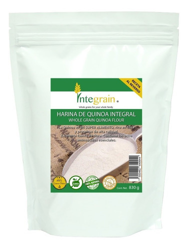 [INTE-12-HQUI-830] Integrain Harina De Quinoa Integral 830g