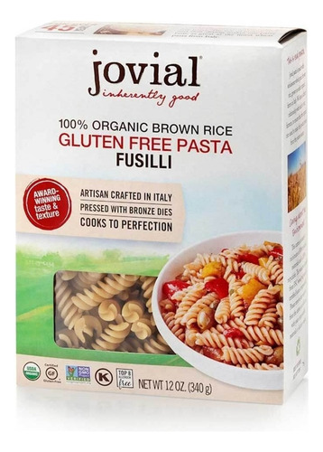 [JOV-16-FUSI-340] Jovial Organic Brown rice Fusilli GF 340g