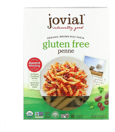 [JOV-16-PEN-340] Jovial organic Brown rice Penne GF 340g