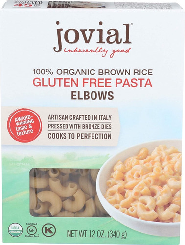 [JOV-16-ELBOW-340] Jovial organic brown rice Elbows 340g
