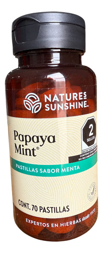 [NSUN21PM70] Natures Sunshine Mx Papaya Mint 70tabs