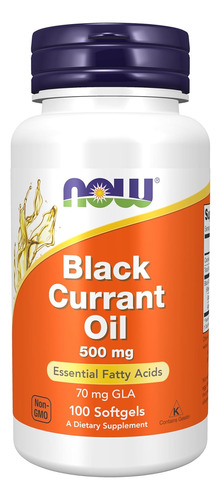 [NOWBLCUR500100] Now Black Currant oil 500mg 100caps
