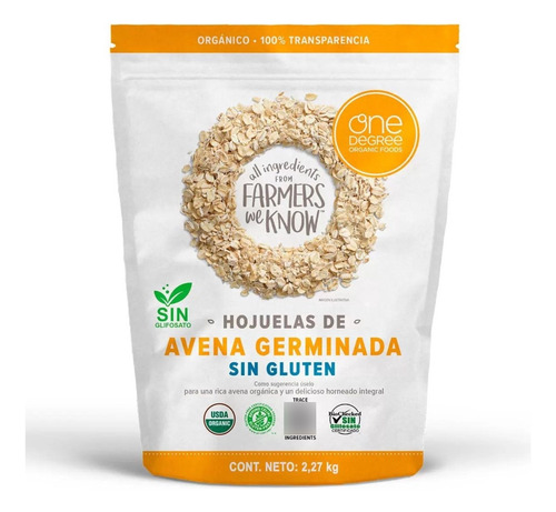 [ODHOAVGER2270] One Degree Hojuelas de Avena Germinada orgánica 2.27kg