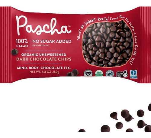[PASCH-06-CCSA-250] Pascha organic Chocolate chips 250g