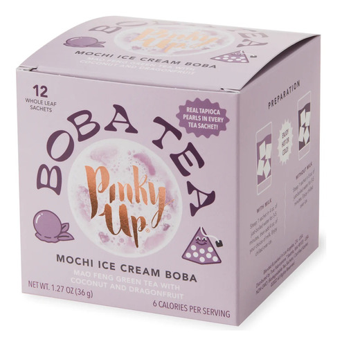 [PIUPBTMICB36] Pinky Up Bobatea Mochi ice cream boba 36g