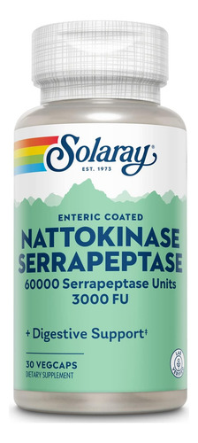 [SOLNATSER30] Solaray Nattokinase Serrapeptase 30caps