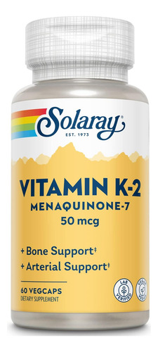 [SRAYVK260] Solaray Vitamin K2 50mg 60caps