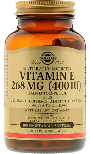 [SGAR-21-VE268-100C] Solgar Vitamin E 268 Mg (400 Iu) Vegan 100caps