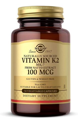[SGAR-21-K2-50] Solgar Vitamin K2 100mcg 50caps