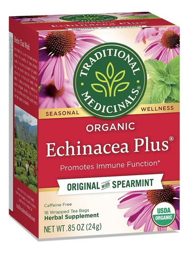 [TRAME-22-EP-16S] Traditional Medicinals Echinacea Plus Original w Spearmint 16bags