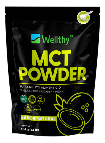 [WELLMCTP504] Wellthy Aceite Coco MCT polvo 504g
