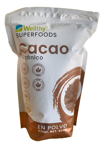 [WEL-20-CCAO-500] Wellthy Cacao Organico En Polvo 500g