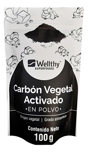 [WEL-20-CAP-100-F] Wellthy Carbon Activado En Polvo 100g