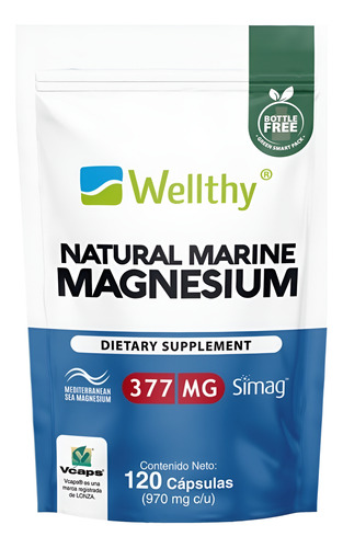 [WEL-21-MMAR-120C] Wellthy Magnesio Marino Natural 120caps