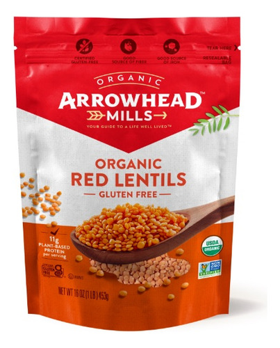 [ARMIORLEN453] Arrowhead Mills Organic red lentils 453g