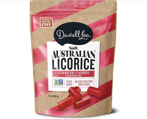 [DARLSSTRLIC200] Darrell Lea Soft Strawberry Licorice 200g