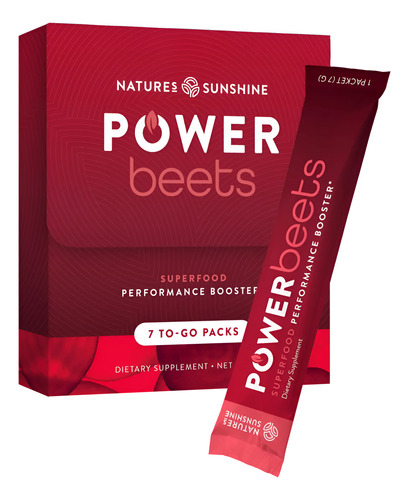 [NSUNPB7G49] Natures Sunshine Power beets 7 to go packs 49g