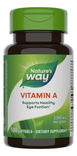 [NWAYVITA100] Natures Way Vitamin A 100softgels