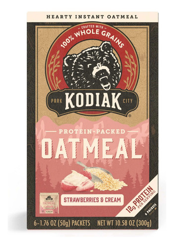 [KOOASTCR300] Kodiak Oatmeal Strawberries & Cream 300g