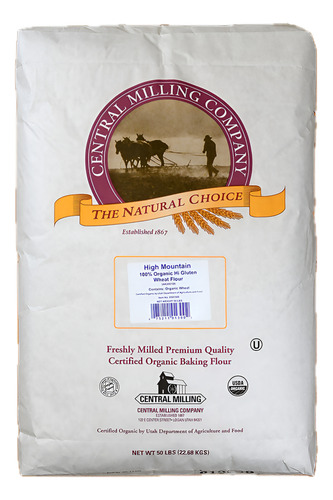 [CMHMHGWF22680] Central Milling High Mountain 100% Organic High Gluten flour 22.68kgs